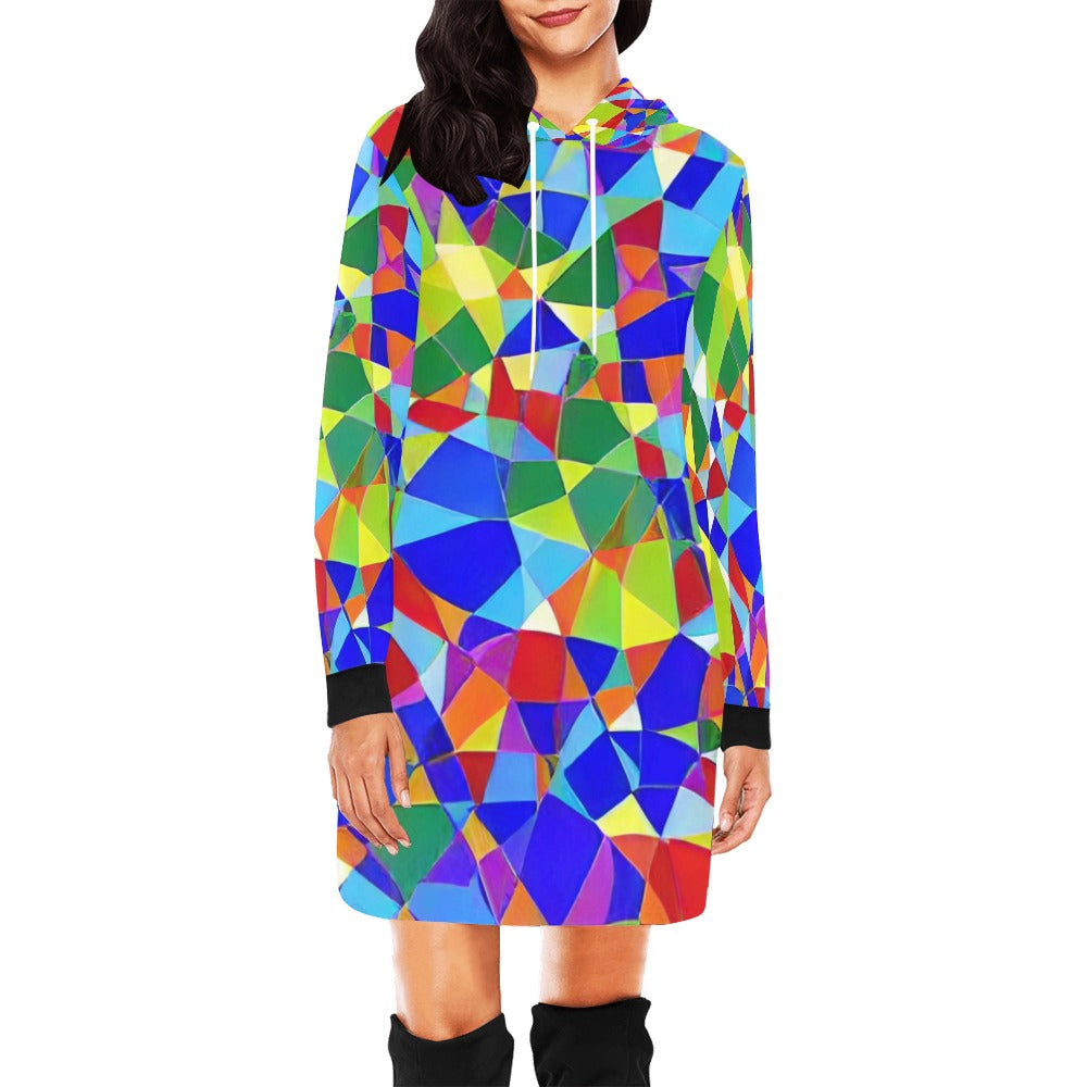 Women's All Over Print Hoodie Mini Dress (H27)