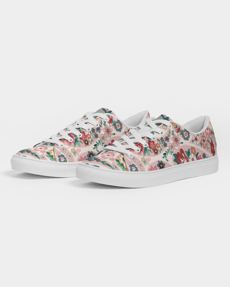 Pink abstract Pretty Sisters Women's Faux-Leather Sneaker