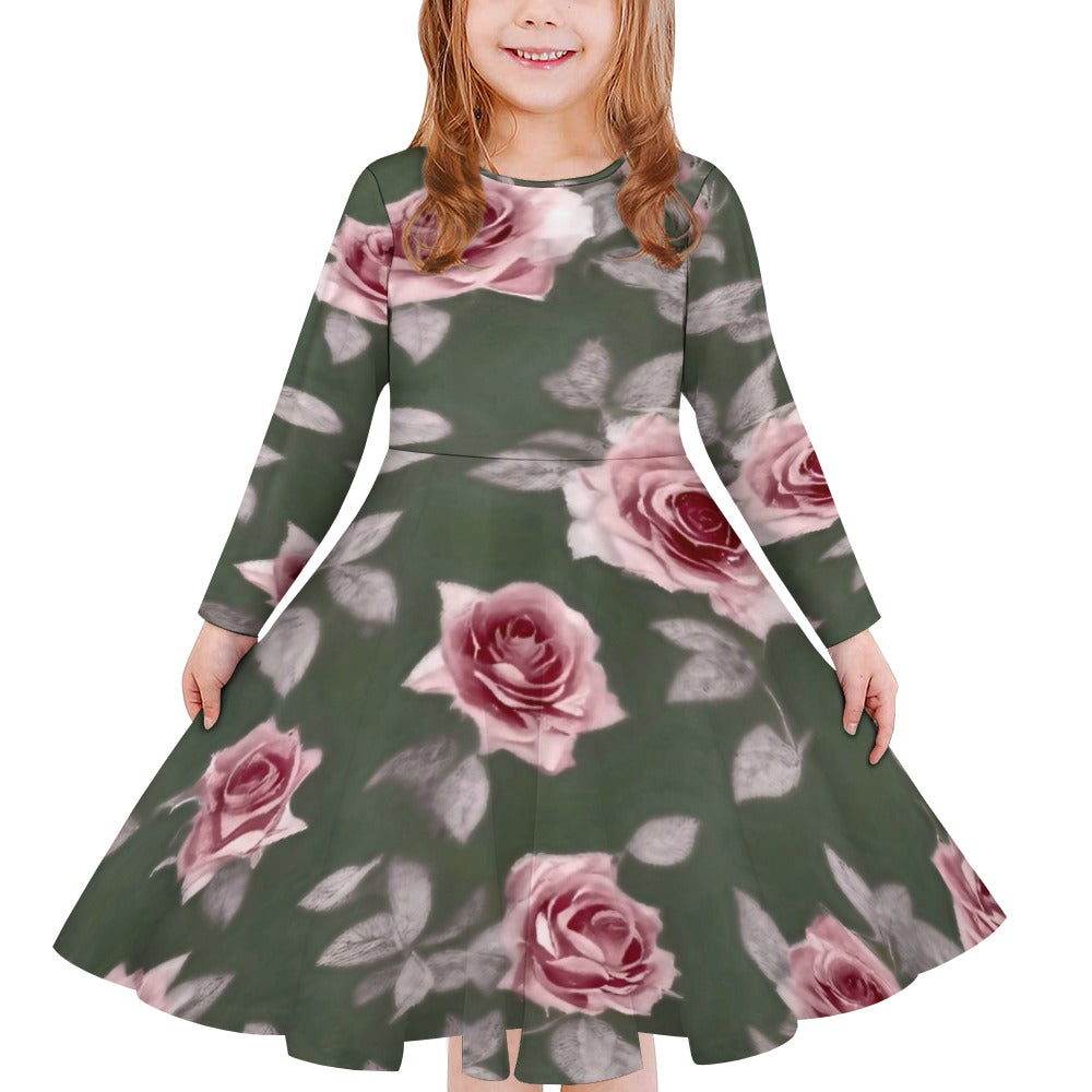 Girls' long sleeve dress