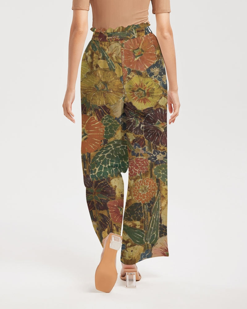 Autumn play Women's All-Over Print High-Rise Wide Leg Pants