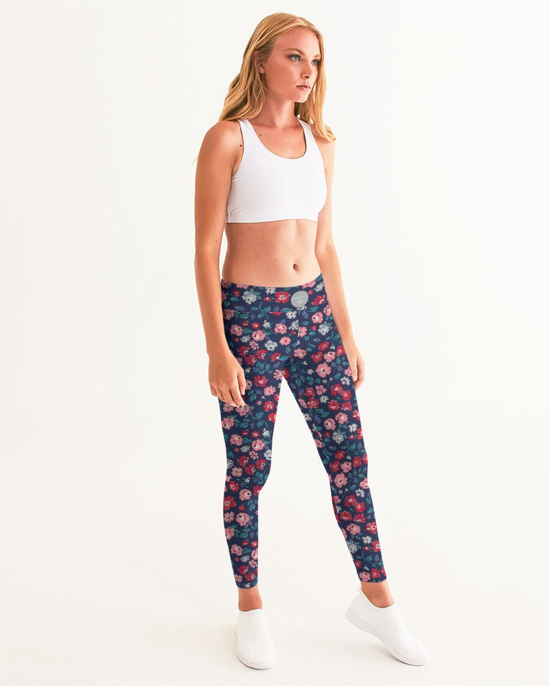 Midnight blue pretty glance.  Women's All-Over Print Yoga Pants