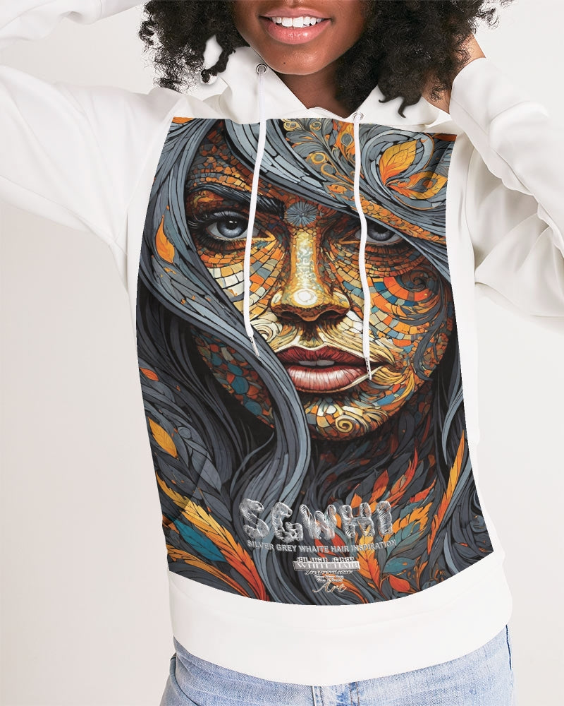 Beautiful Mosaic White Sister  Women's All-Over Print Hoodie