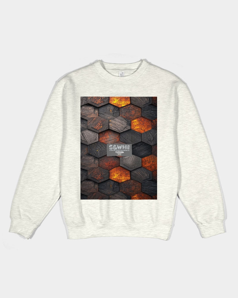 Cool stone hexagon patten 3D Unisex Premium Crewneck Sweatshirt | Lane Seven