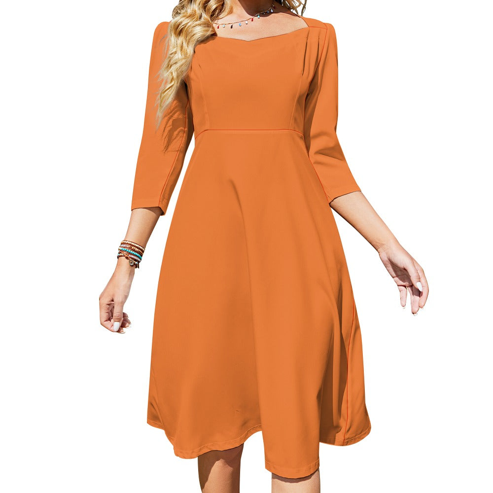 Sweetheart Knot Flare Dress