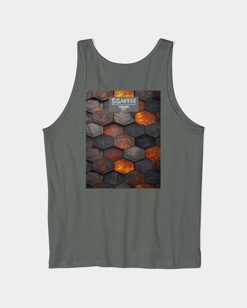 Cool stone hexagon patten 3D Unisex Jersey Tank | Bella + Canvas