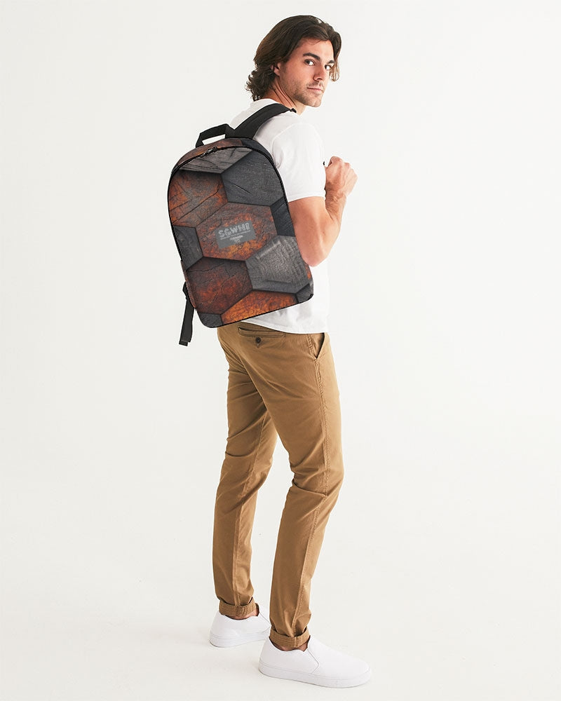 Cool stone hexagon patten 3D Large Backpack