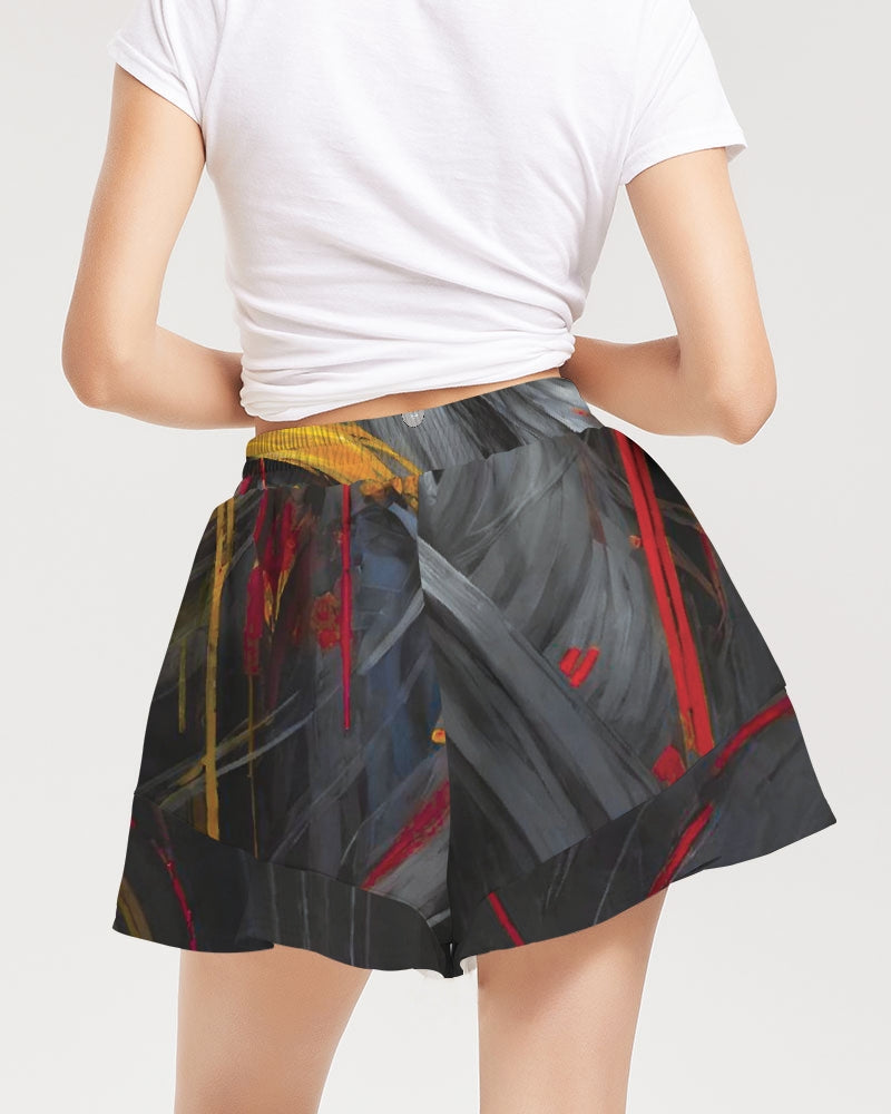 Asian collection [Part 1] Women's All-Over Print Ruffle Shorts