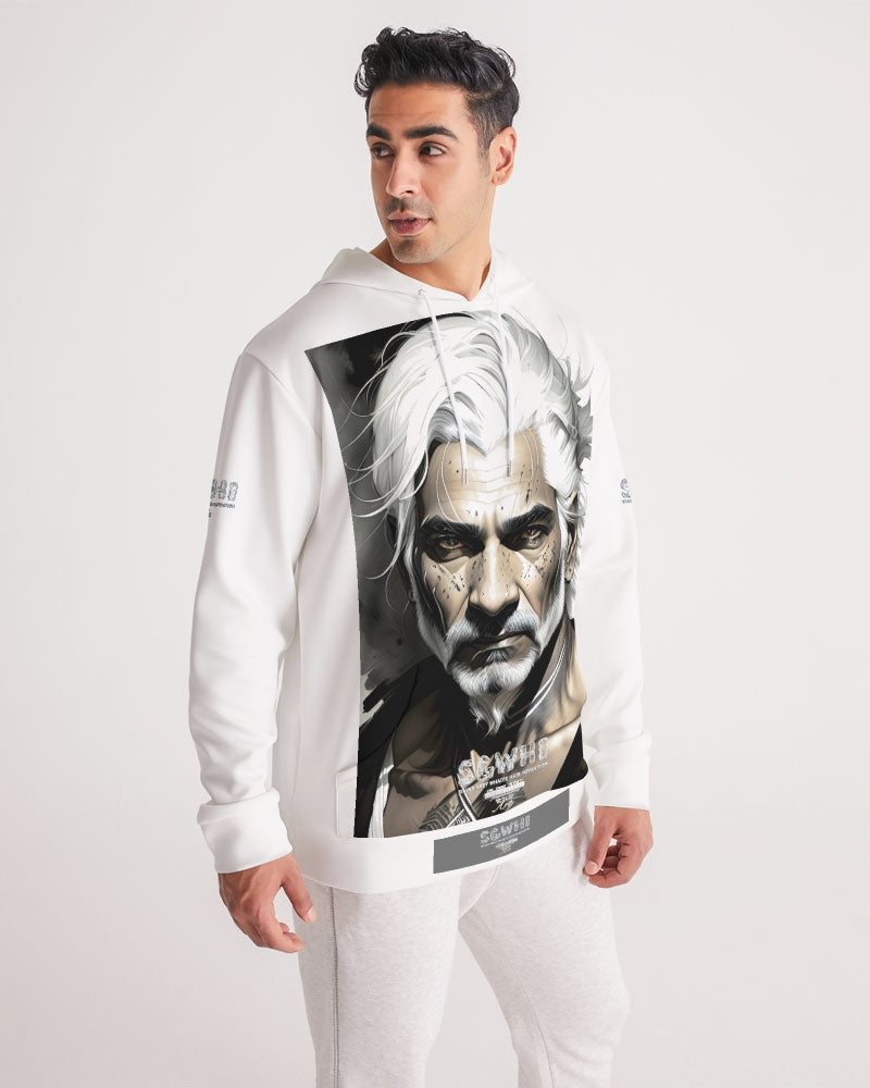 Handsome Silver grey Indian ink Portrait Men's All-Over Print Hoodie