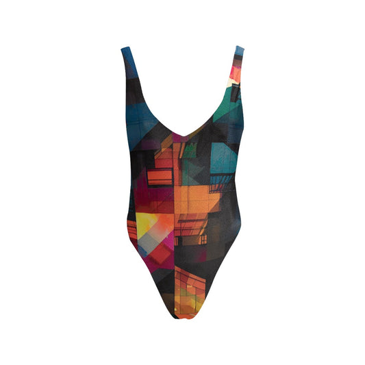 Women's Halter Straps Backless Swimsuit(Model S09)