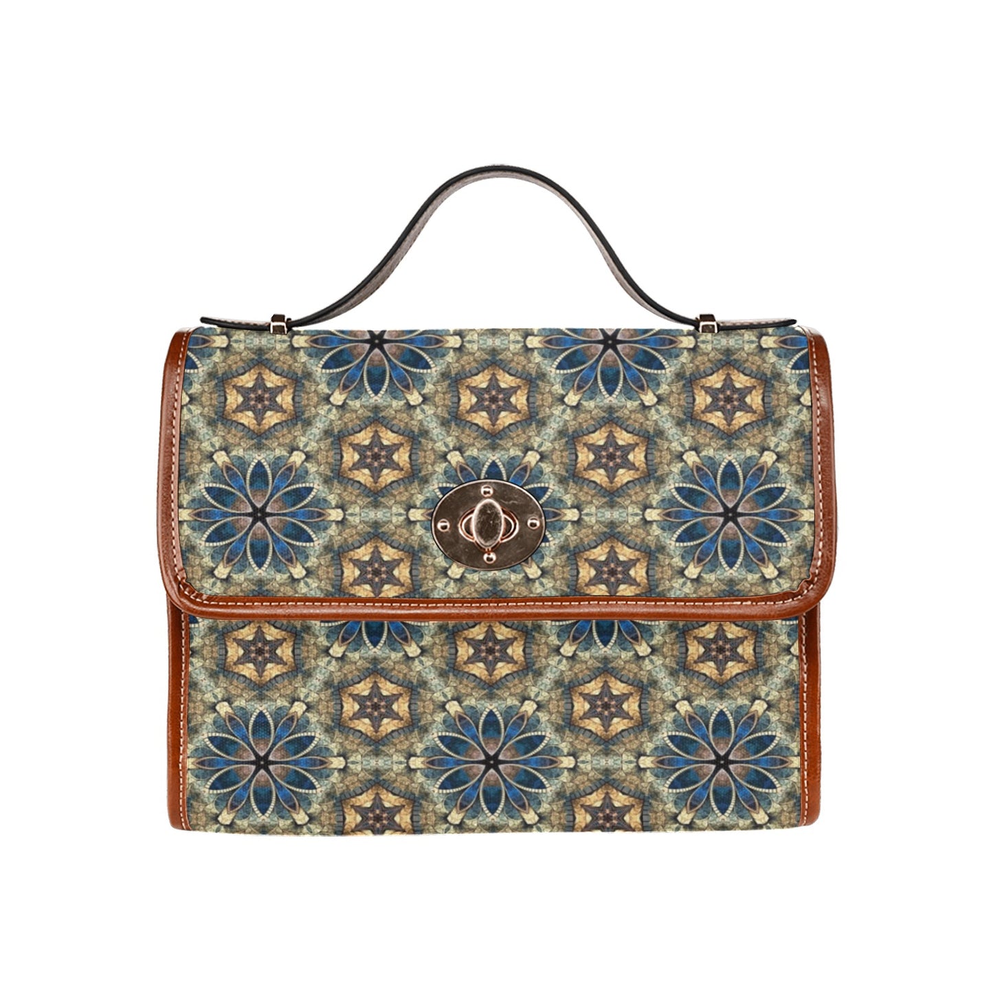 Waterproof Canvas Bag-Brown (All Over Print) (1641)