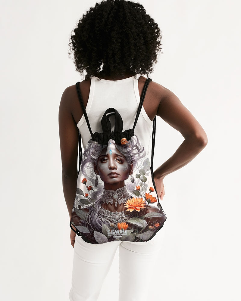 Blossom Indian Grey sister Canvas Drawstring Bag