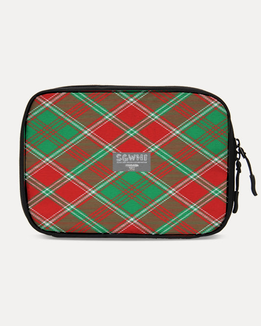 Red & Green cross pattern Large Travel Organizer