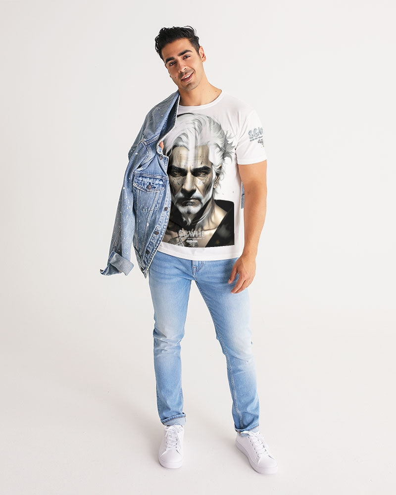 Handsome Silver grey Indian ink Portrait Men's All-Over Print Tee