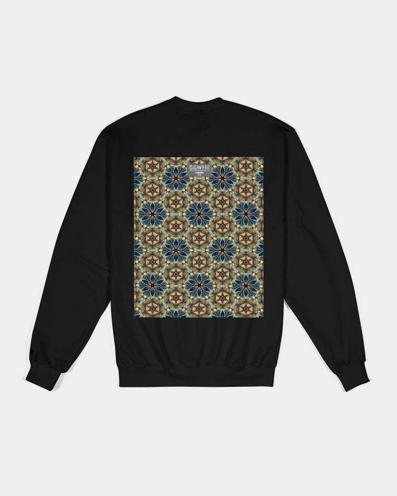 Green & Dark Blue almost star pattern. Unisex Sweatshirt | Champion