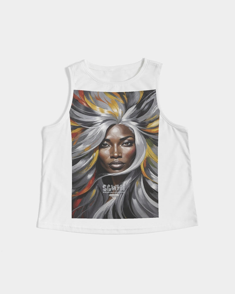 Black Sister Collection [Part 1 ] Women's All-Over Print Cropped Tank