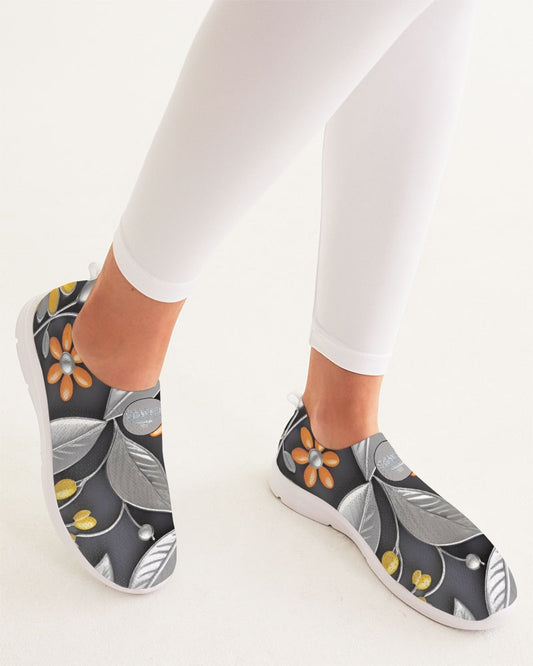 Sweet Silver Yellow Flower Grey Hair sister.[Part three] Women's Slip-On Flyknit Shoe