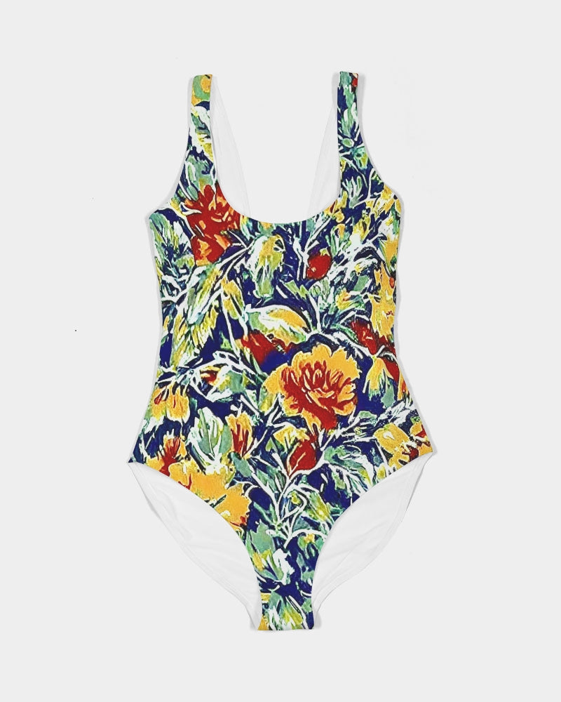 Painted floor design Women's All-Over Print One-Piece Swimsuit