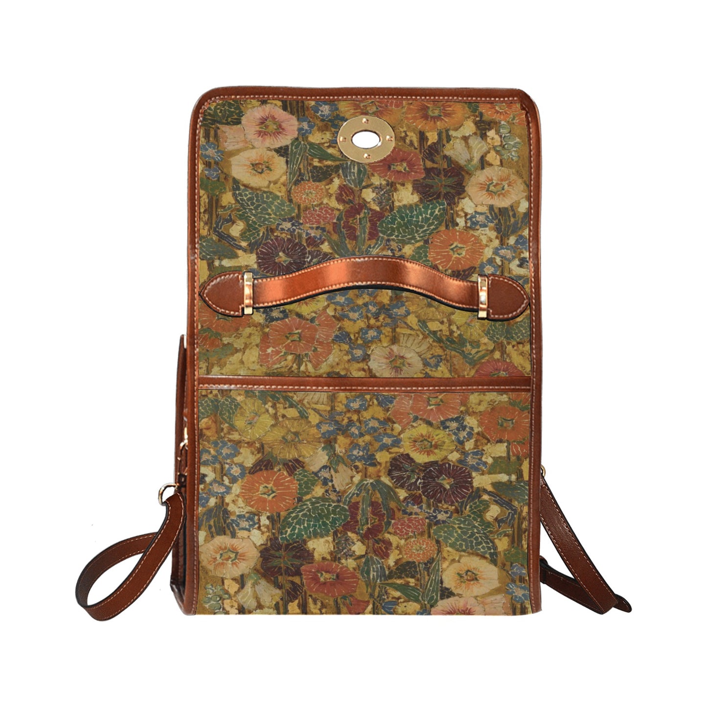 Waterproof Canvas Bag-Brown (All Over Print) (1641)