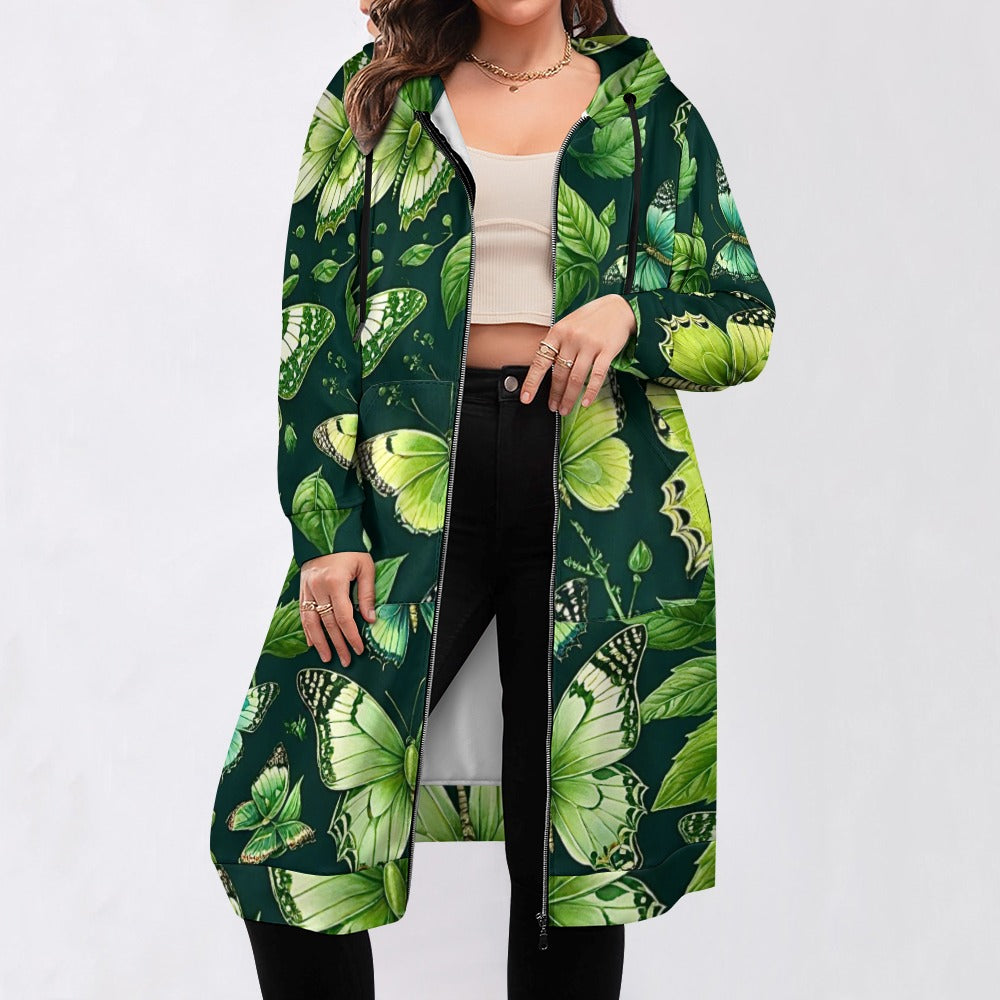 Women's full print long Hoodie