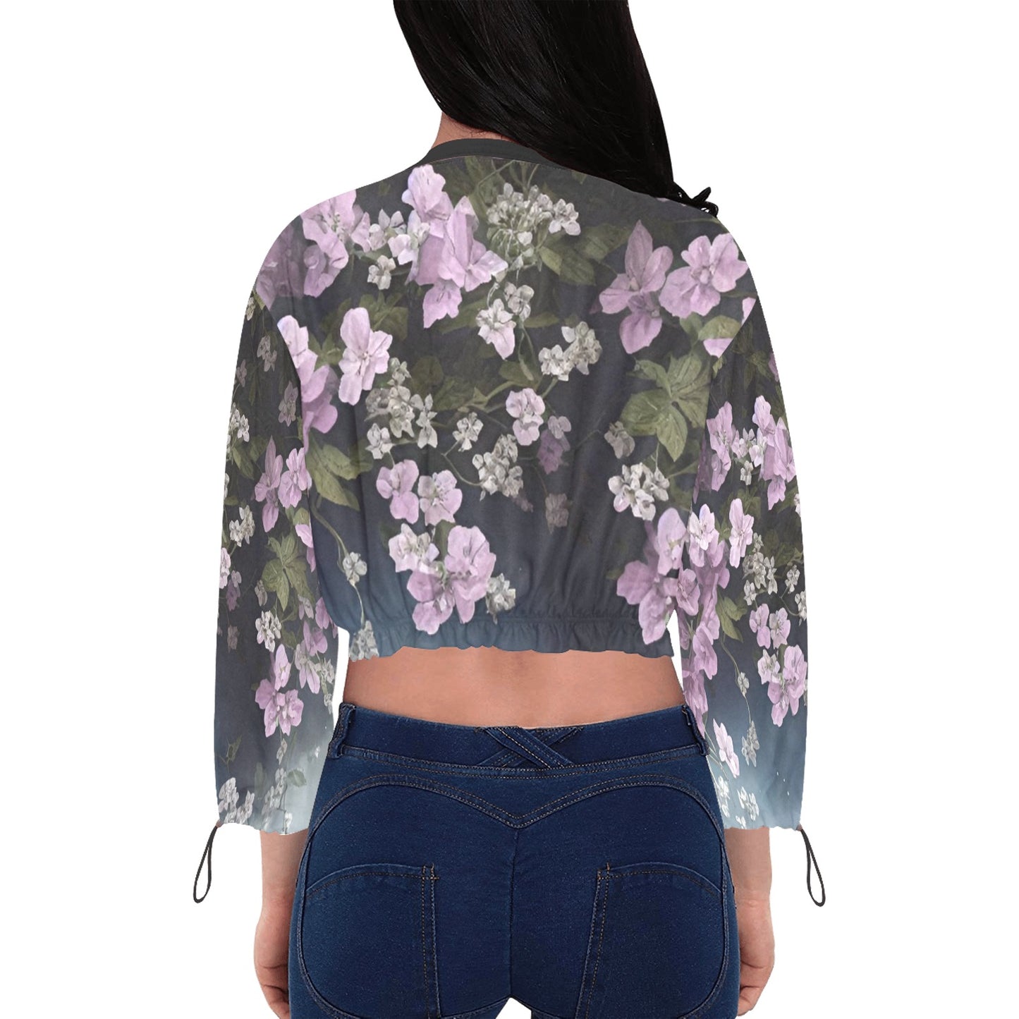 Women's Chiffon Cropped Jacket (Model H30)