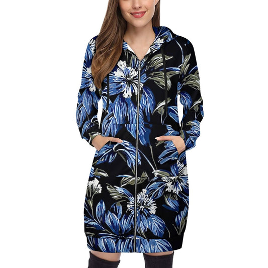 Women's full print long Hoodie