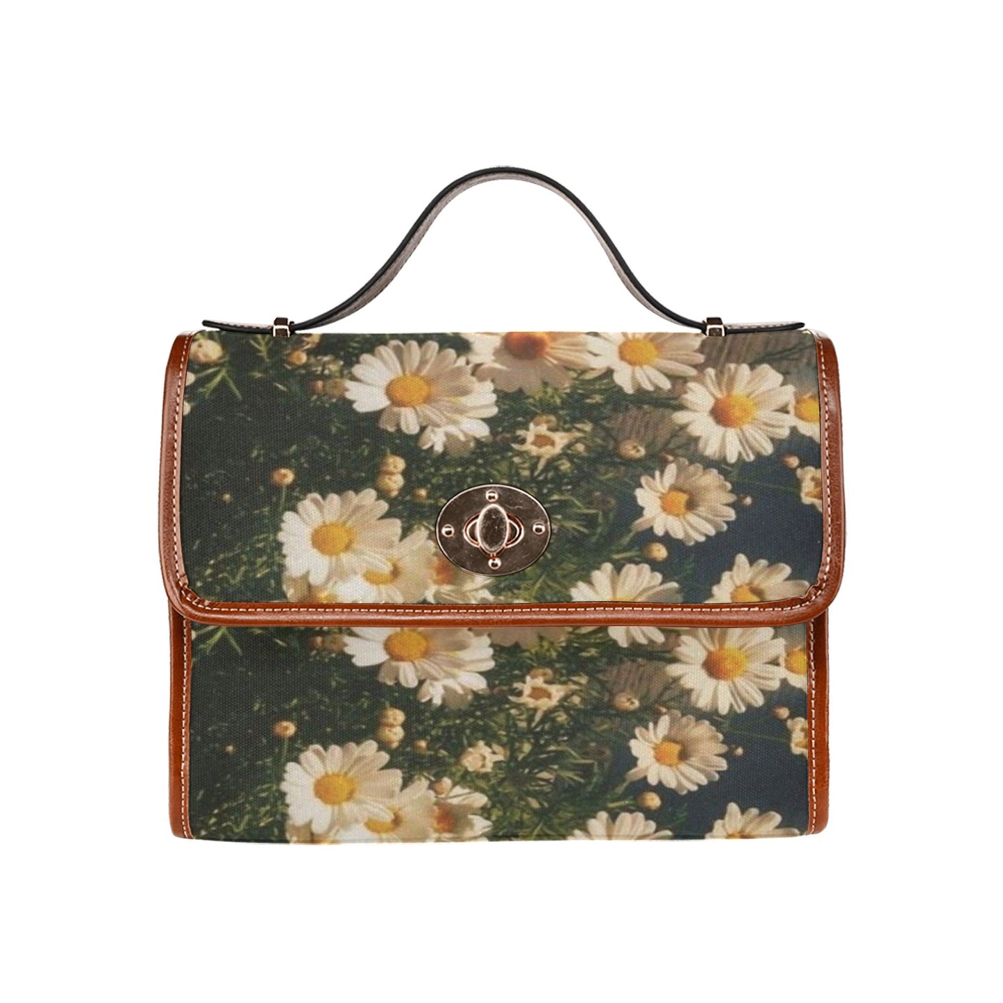 Waterproof Canvas Bag-Brown (All Over Print) (1641)