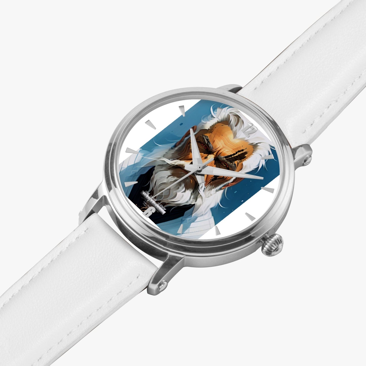 Silver bearded warrior 46mm Unisex Automatic Watch (Silver)