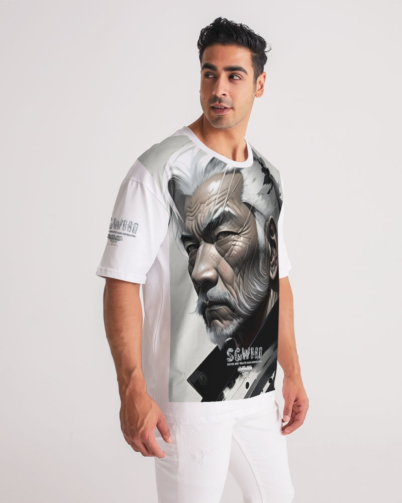 Handsome Asian brother pink painted portrait Men's All-Over Print Premium Heavyweight Tee