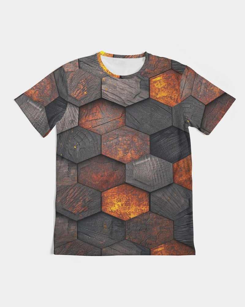 Cool stone hexagon patten 3D Men's All-Over Print Tee