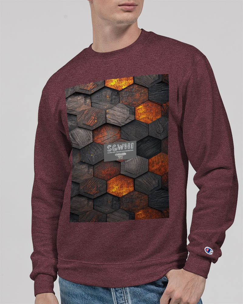 Cool stone hexagon patten 3D Unisex Sweatshirt | Champion