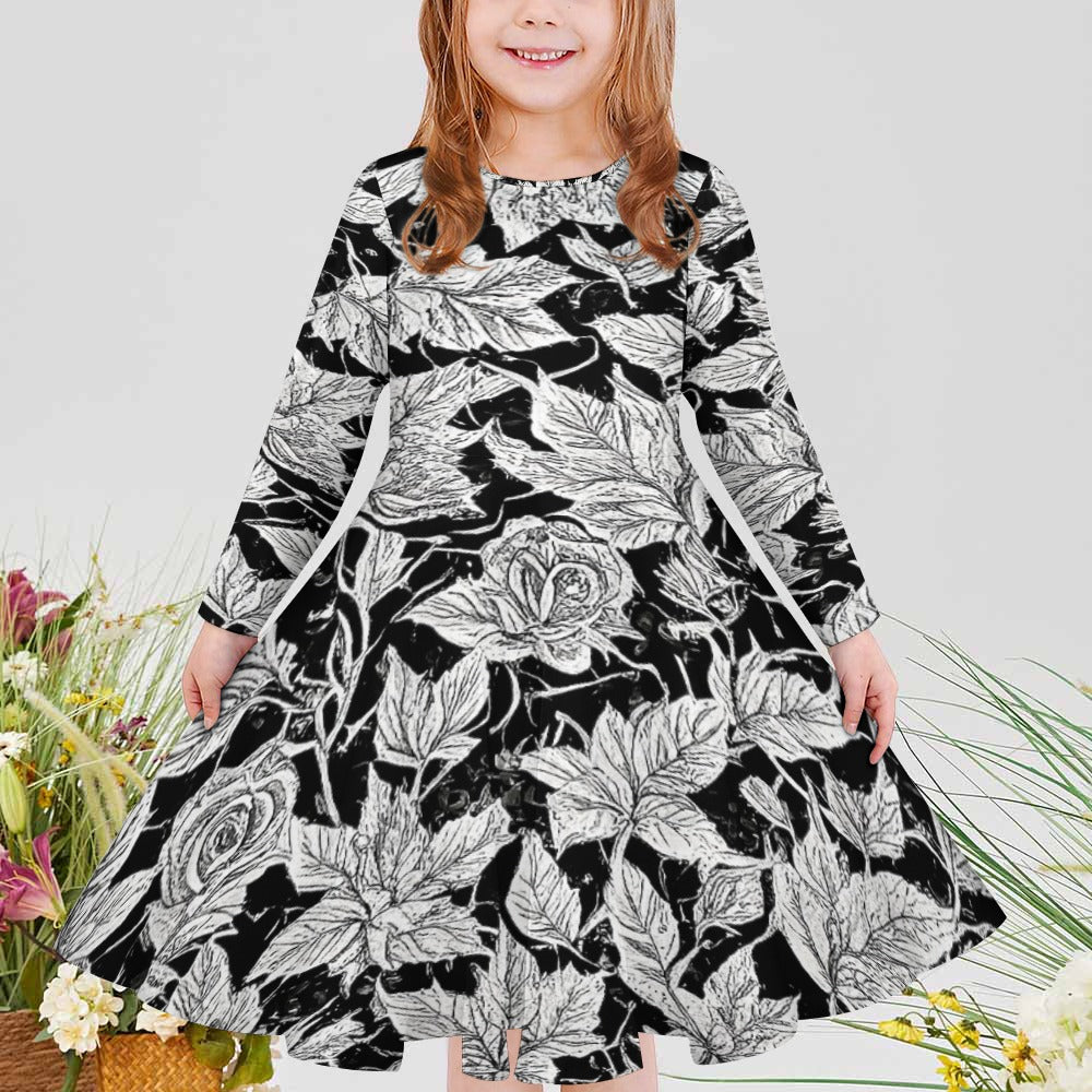 Girls' long sleeve dress