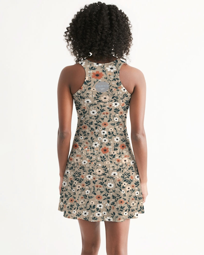 Busy and pretty Women's All-Over Print Racerback Dress