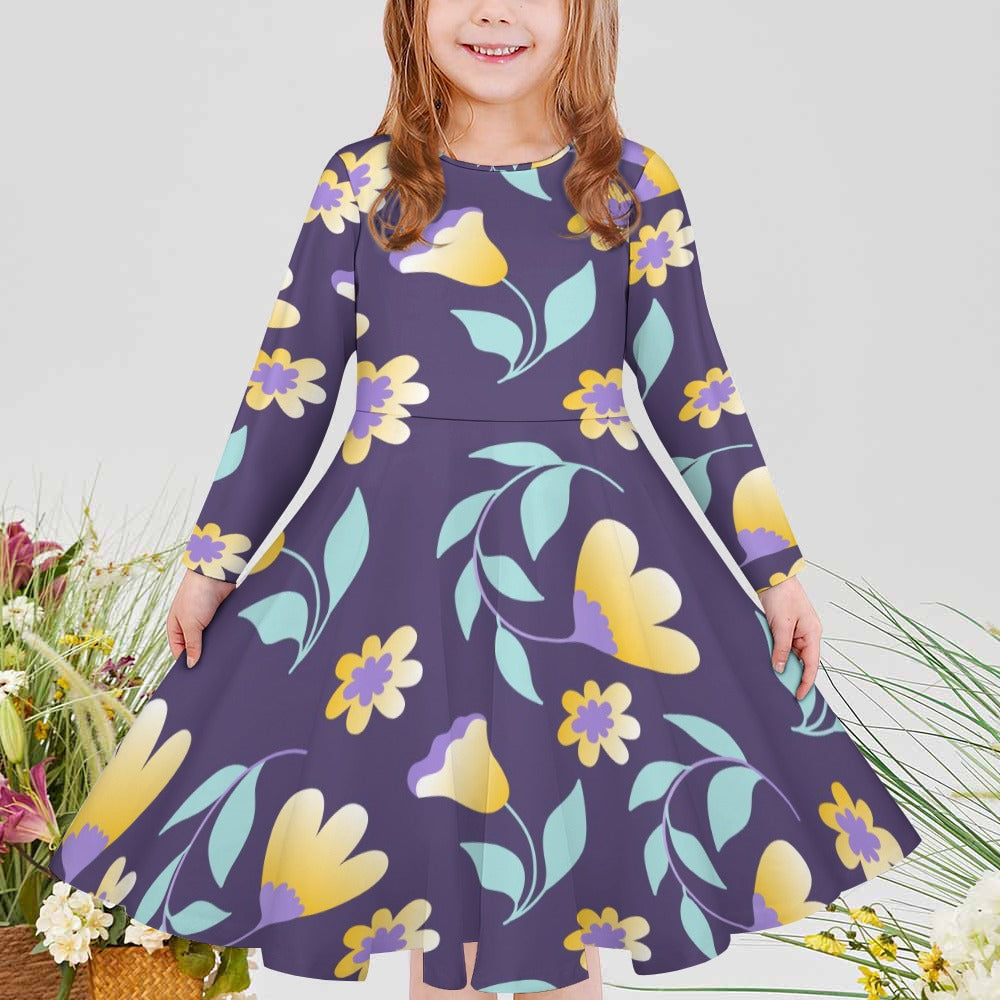 Girls' long sleeve dress