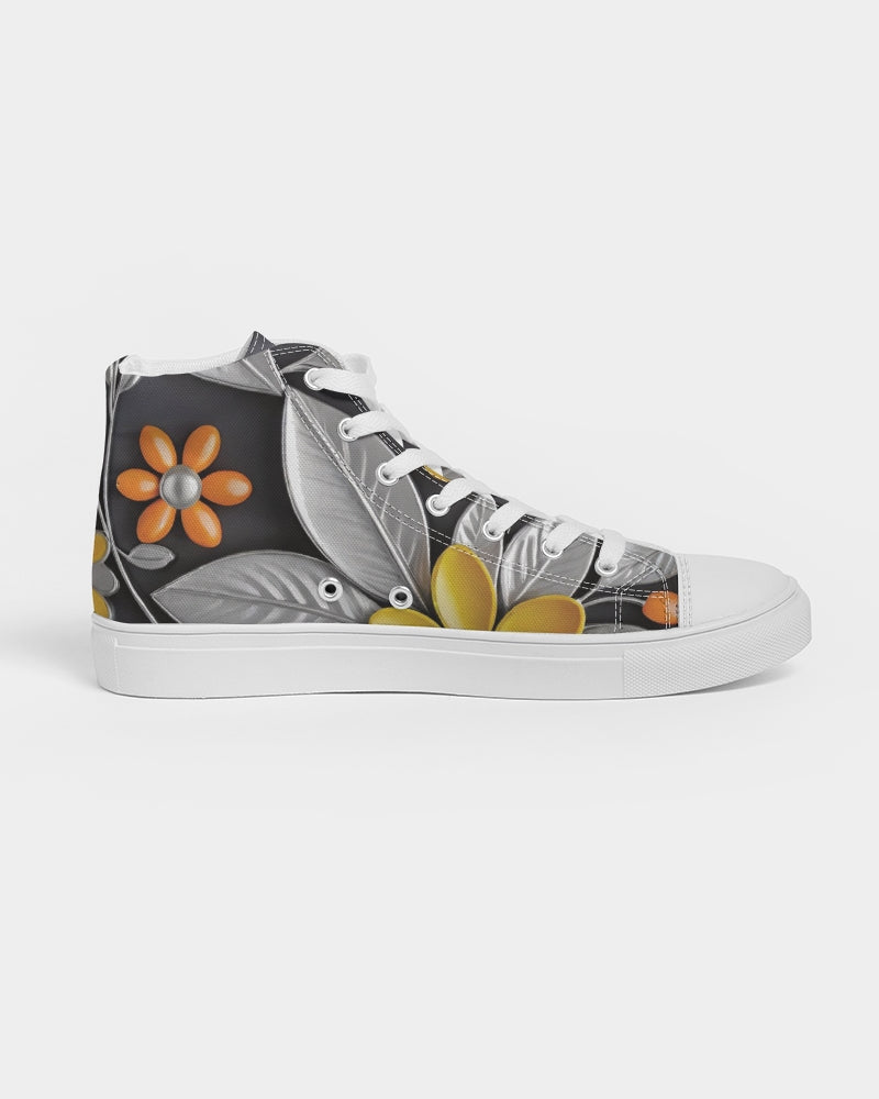 Sweet Silver Yellow Flower Grey Hair sister.[Part three] Women's Hightop Canvas Shoe