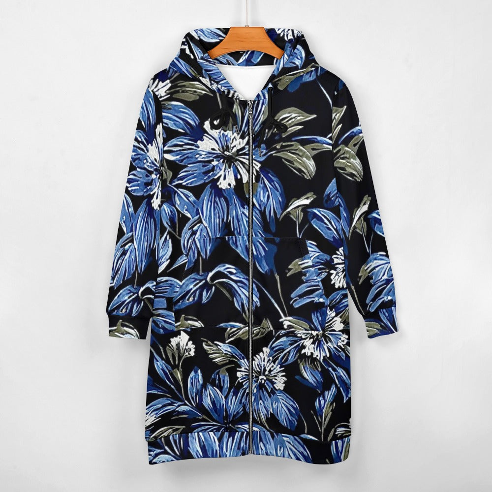 Women's full print long Hoodie