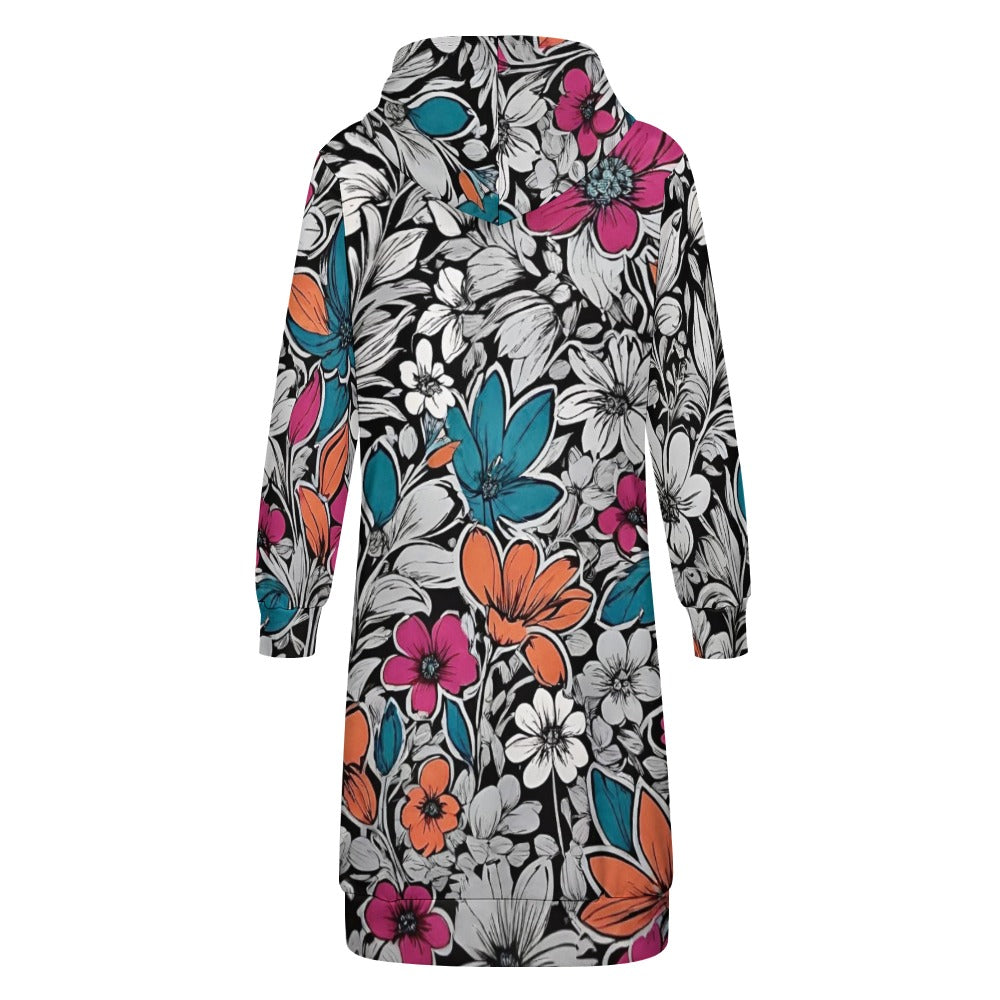 Women's full print long Hoodie