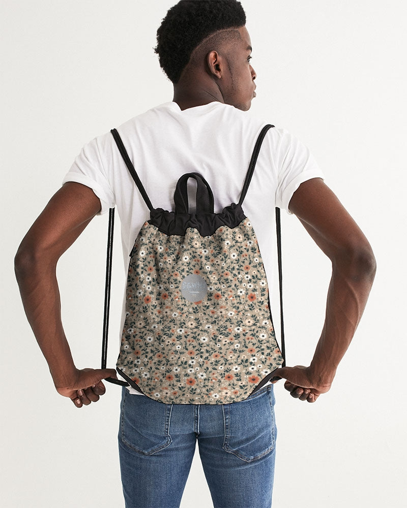 Busy and pretty Canvas Drawstring Bag