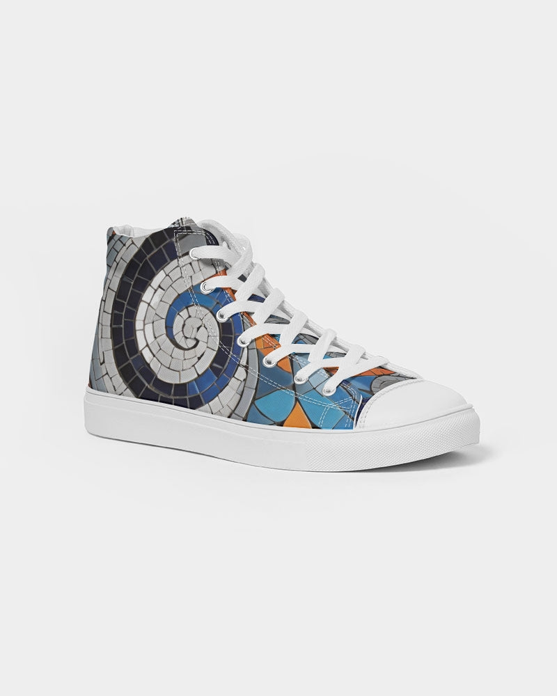 Beautiful Mosaic White Sister  Women's Hightop Canvas Shoe