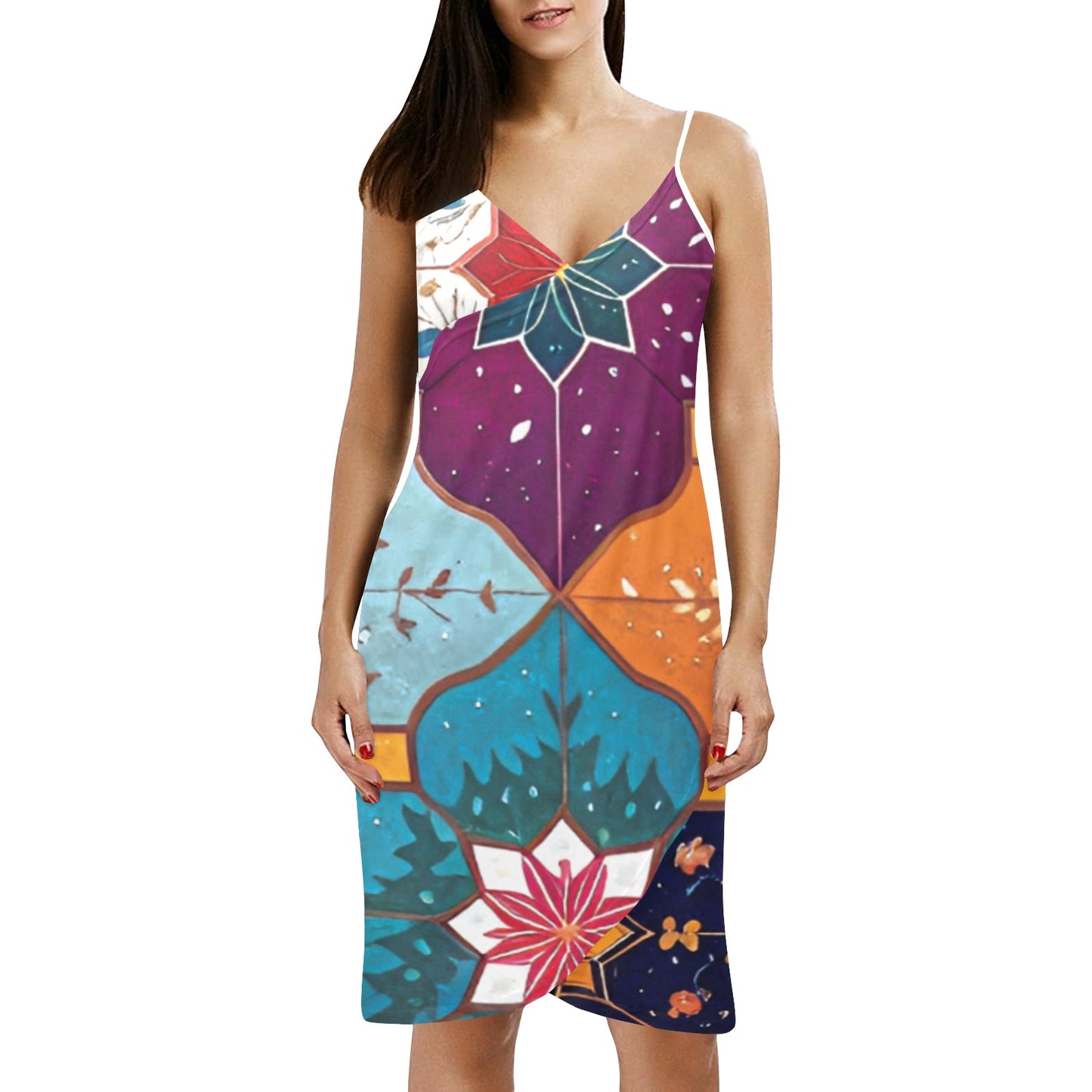 Spaghetti Strap Backless Beach Dress (D65)