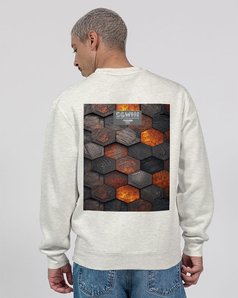 Cool stone hexagon patten 3D Unisex Premium Crewneck Sweatshirt | Lane Seven