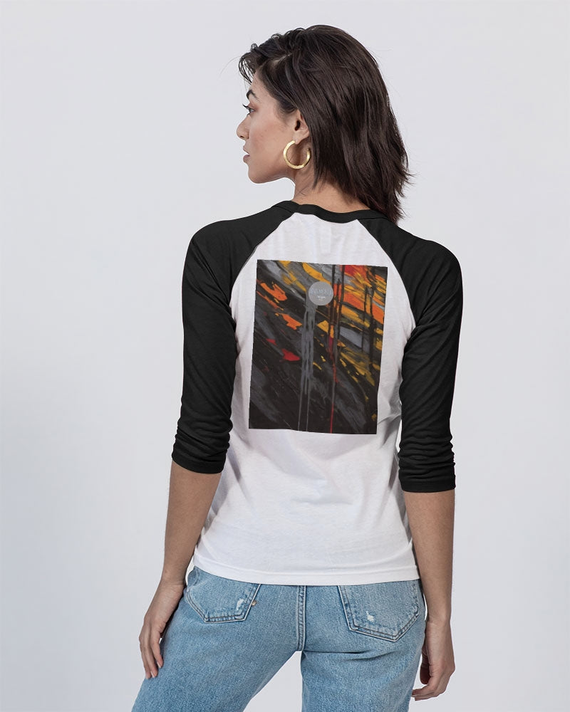 Beautiful white Sister [Part two collection] Unisex Three-Quarter Sleeve Baseball Tee | Bella + Canvas