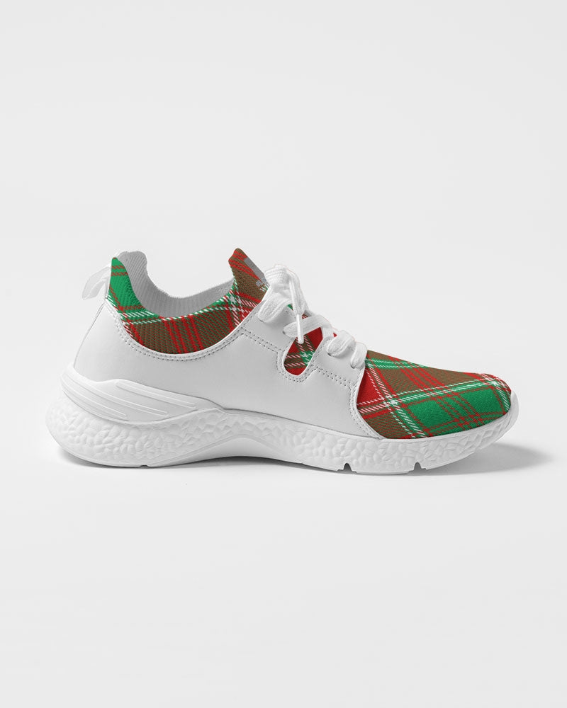 Red & Green cross pattern Men's Two-Tone Sneaker