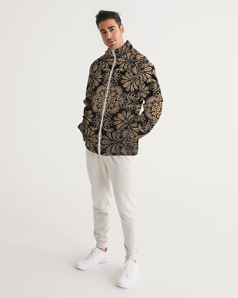 Man of Elegance Men's All-Over Print Windbreaker