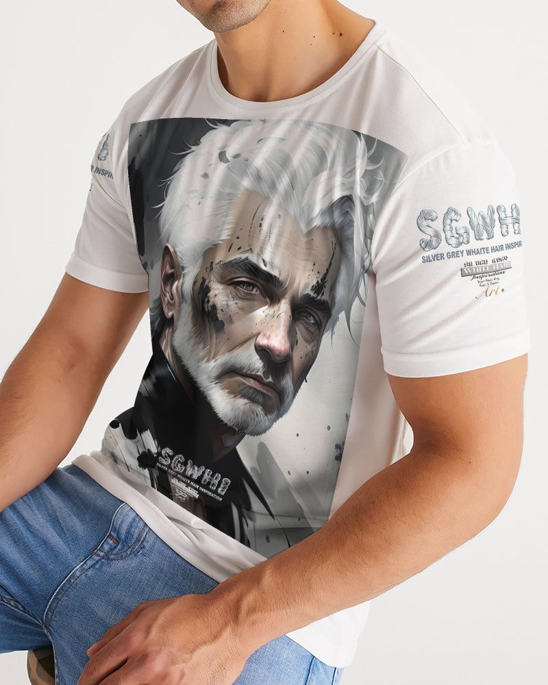 White silver grey fox King Men's All-Over Print Tee