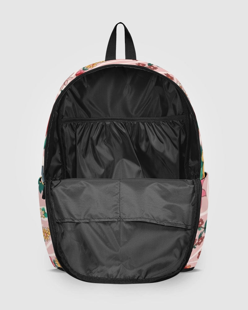 Pink abstract Pretty Sisters Back To Basics School Backpack