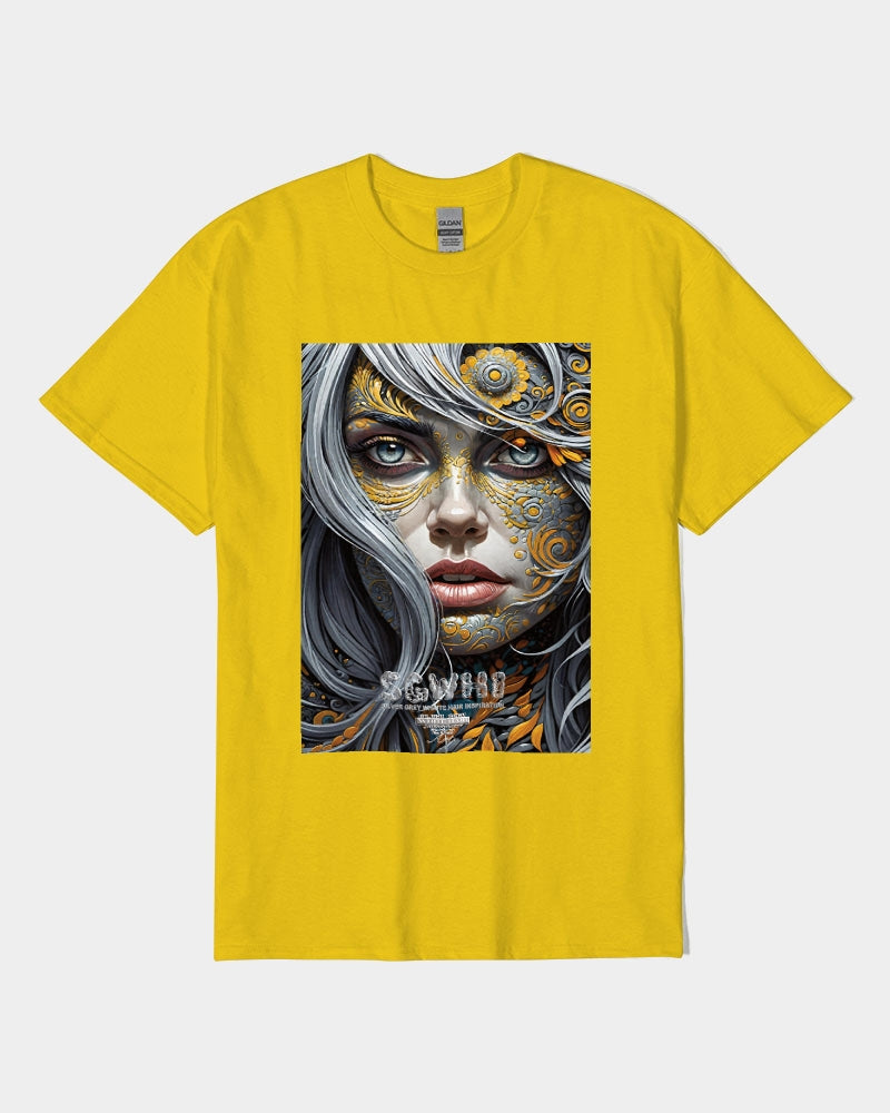 Sweet Silver Yellow Flower Grey Hair sister.[Part three] Unisex Heavy Cotton T-Shirt | Gildan