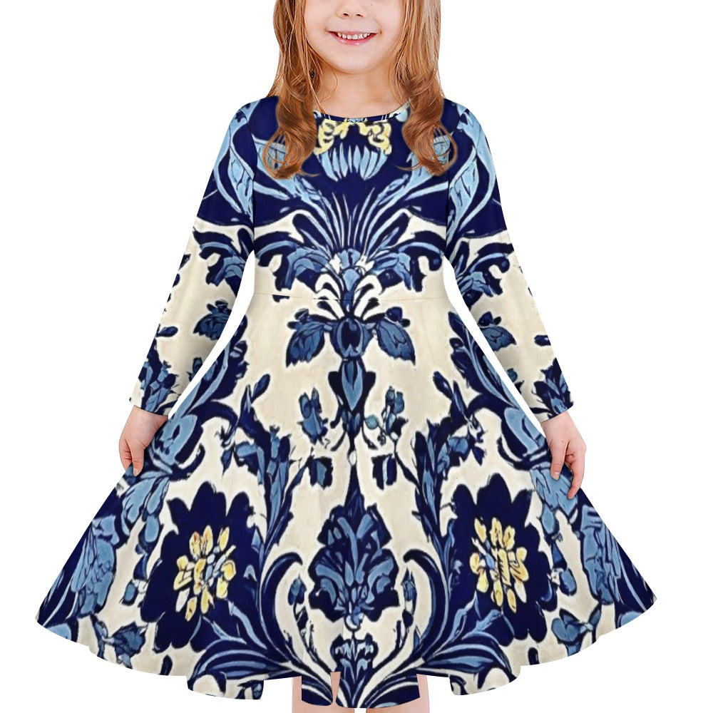 Girls' long sleeve dress