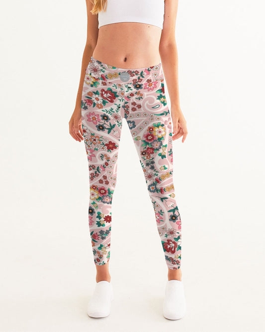 Pink abstract Pretty Sisters Women's All-Over Print Yoga Pants