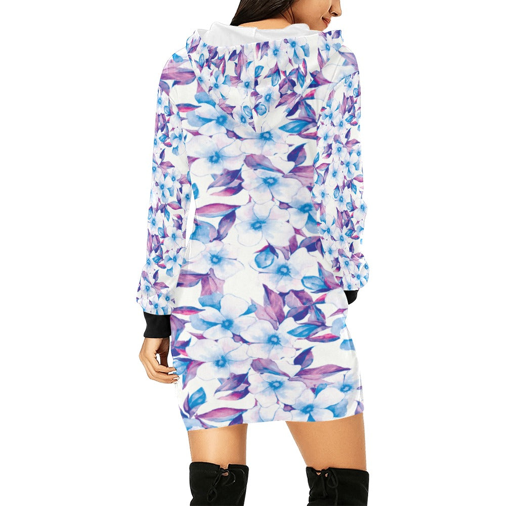 Women's All Over Print Hoodie Mini Dress (H27)