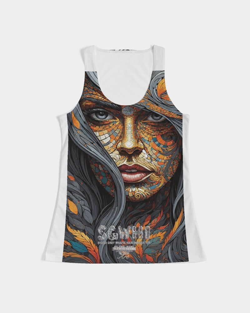 Beautiful Mosaic White Sister  Women's All-Over Print Tank